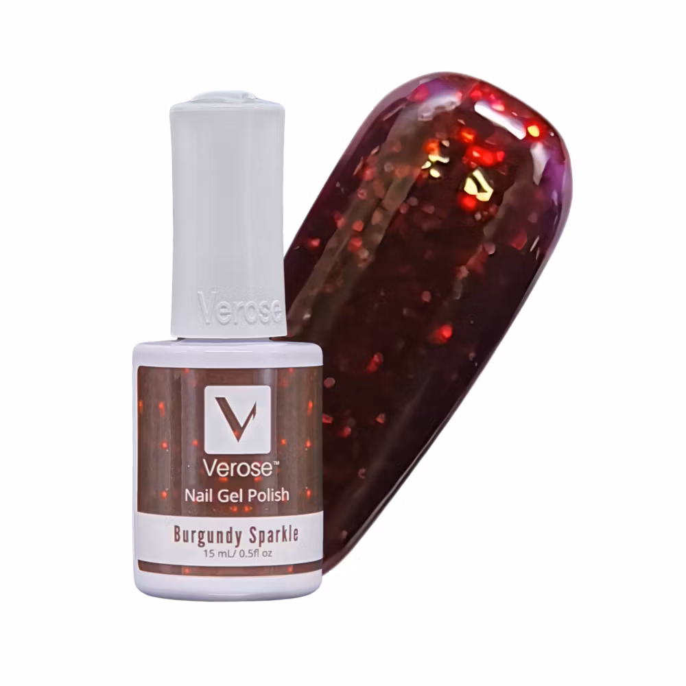 V179 - Verose Gel Polish - Burgundy Sparkle