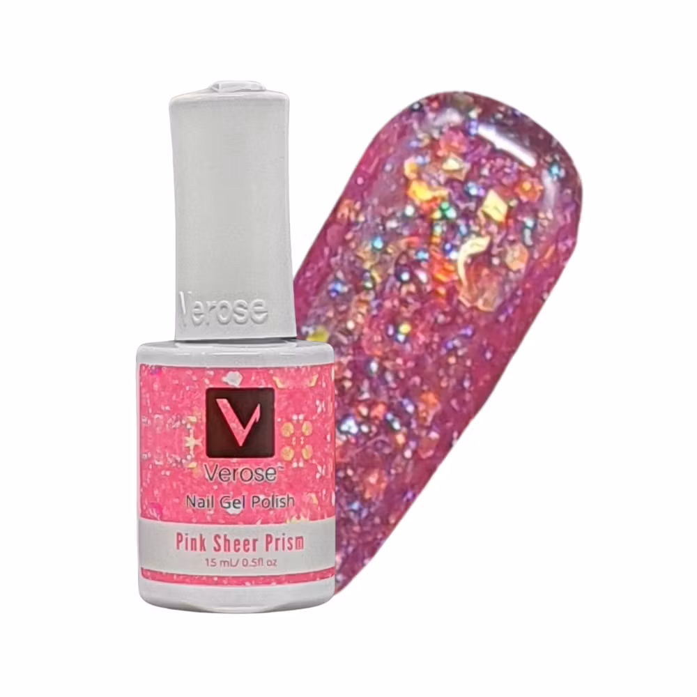 V407 - Verose Gel Polish - Pink Sheer Prism