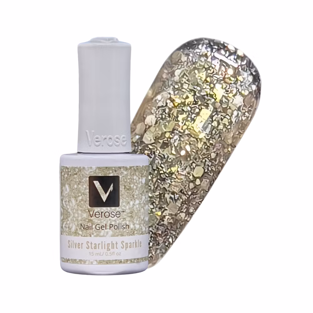 V499 - Verose Gel Polish - Silver Starlight Sparkle