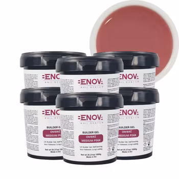 BENOVA Builder Gel - OMBRE MEDIUM PINK 1000g PACK 6pcs