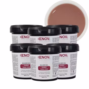 BENOVA Builder Gel - OMBRE DARK PINK 1000g PACK 6pcs