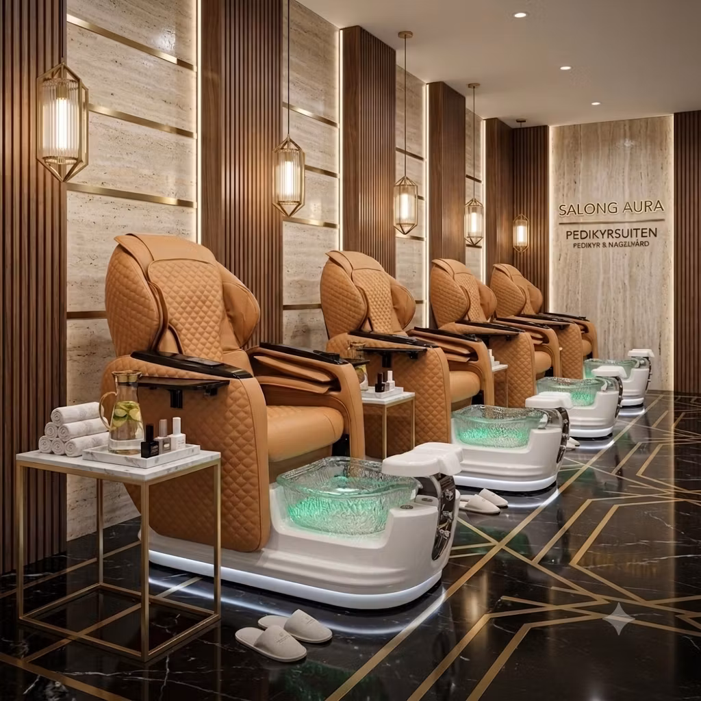 Spa Pedicure Chair PRESTIGE DELUXE - CAPPUCHINO