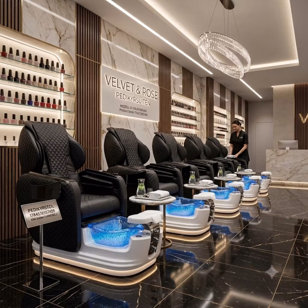 Spa Pedicure Chair PRESTIGE DELUXE - BLACK
