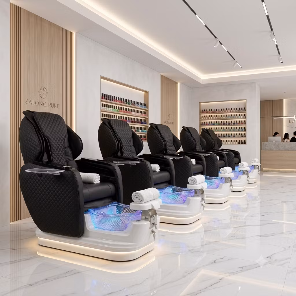 Spa Pedicure Chair PRESTIGE DELUXE - BLACK