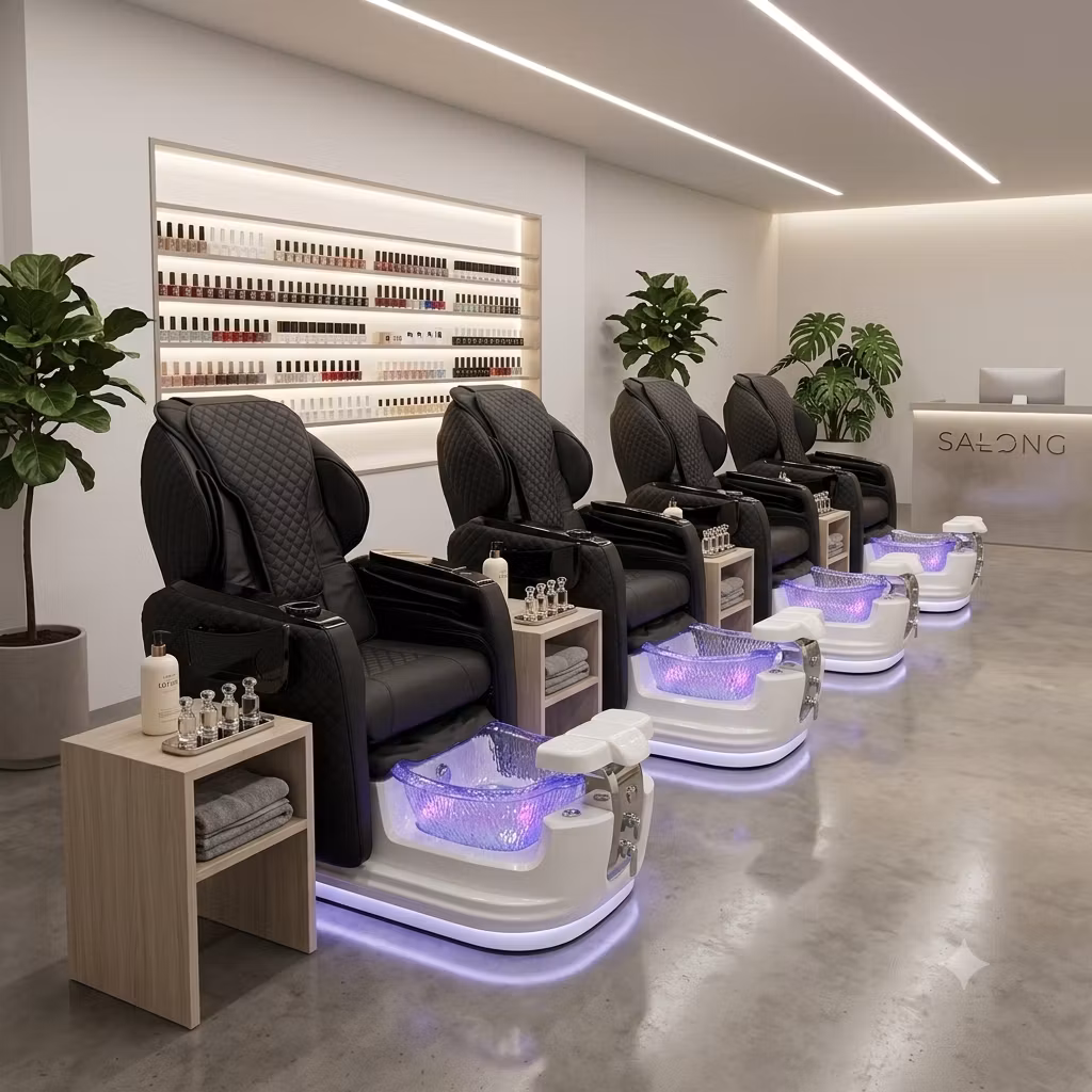 Spa Pedicure Chair PRESTIGE DELUXE - BLACK