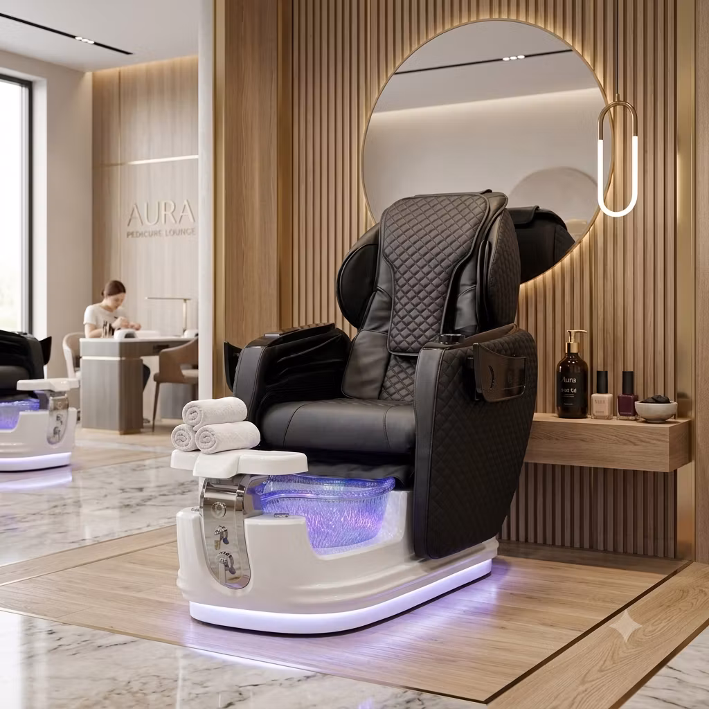 Spa Pedicure Chair PRESTIGE DELUXE - BLACK