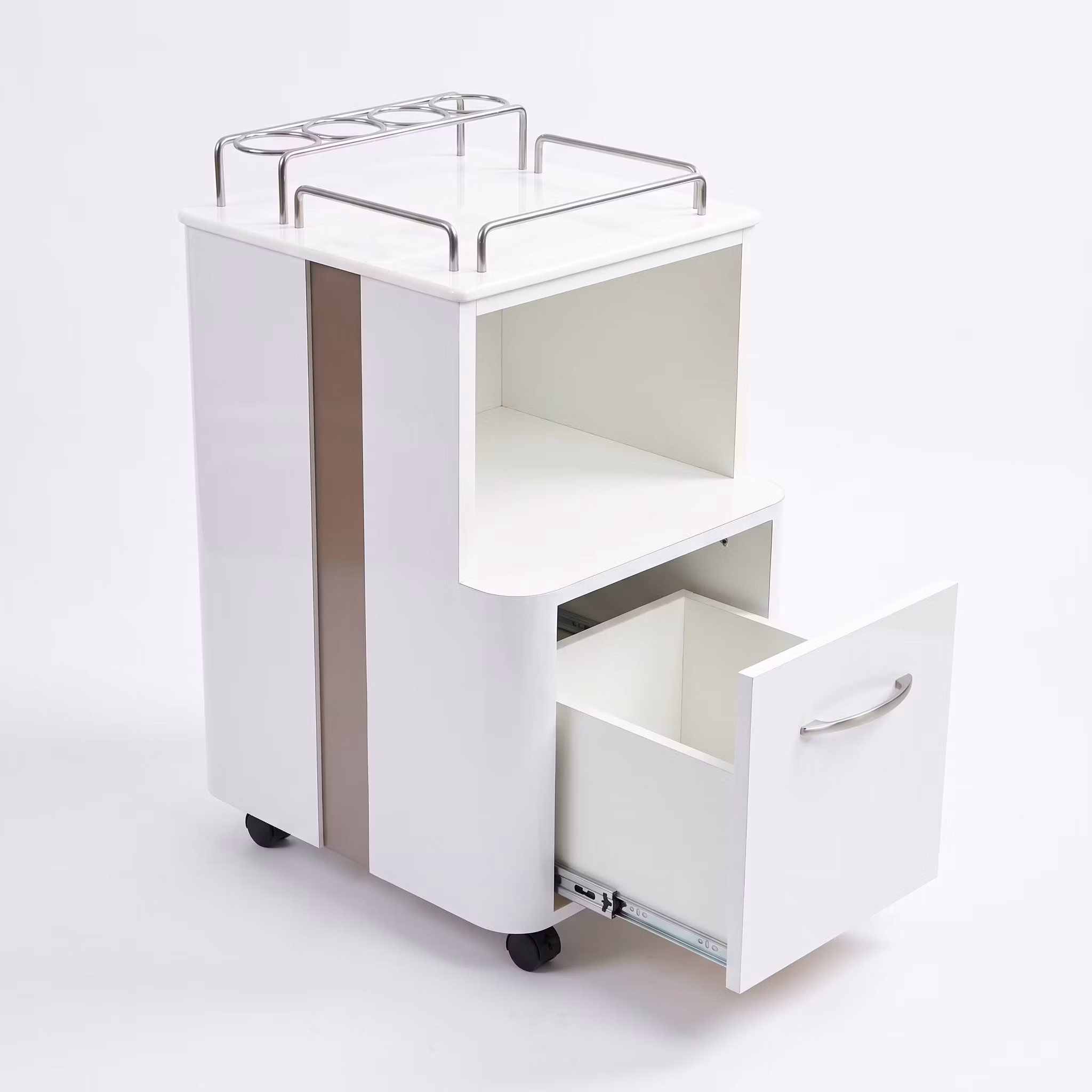 Pedicure Rolling Cart Lexor - White