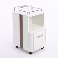 Pedicure Rolling Cart Lexor - White