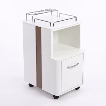 Pedicure Rolling Cart Lexor - White