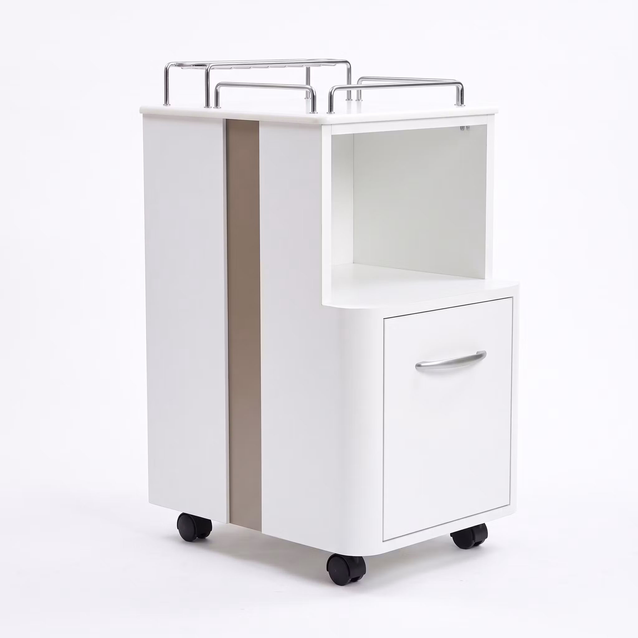 Pedicure Rolling Cart Lexor - White