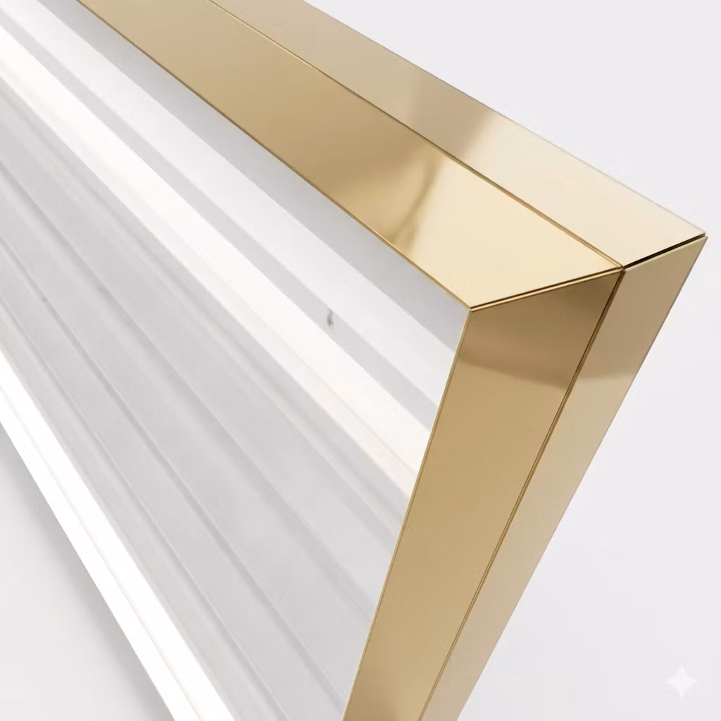 Acrylic Polish Wall Rack With LED - GOLD