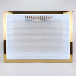 Acrylic Polish Wall Rack With LED - GOLD