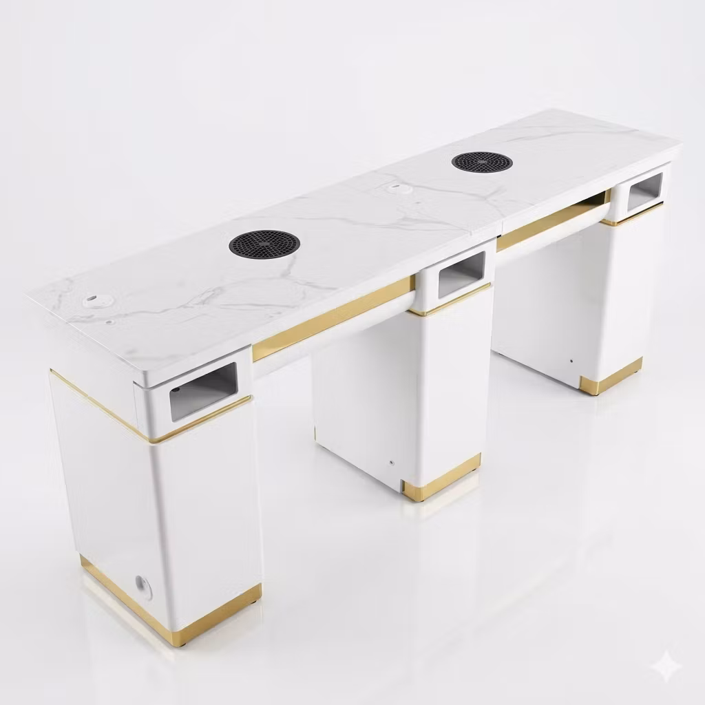 Nail Table B2C(PED) TWIN - White Gold