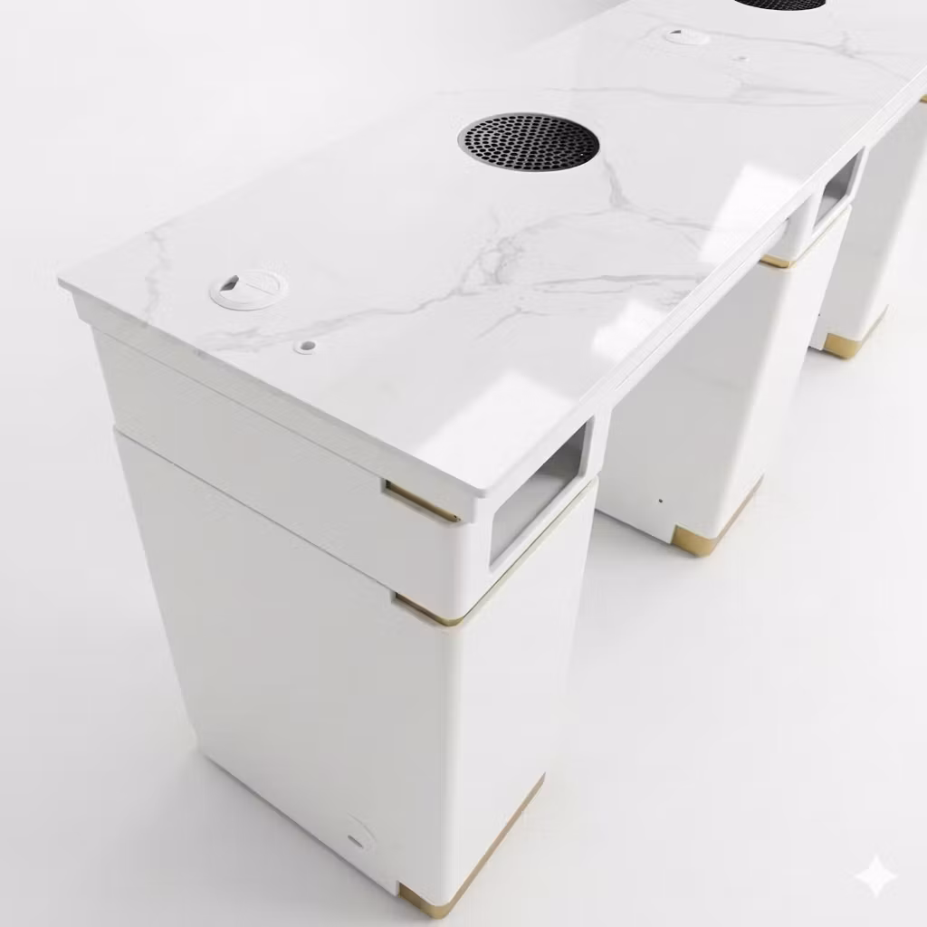 Nail Table B2C(PED) TWIN - White Gold