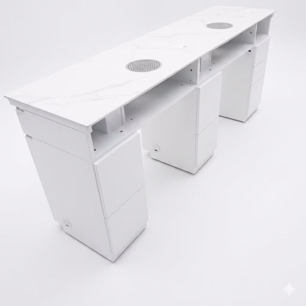 Nail Table B2C(PED) TWIN - White Gold