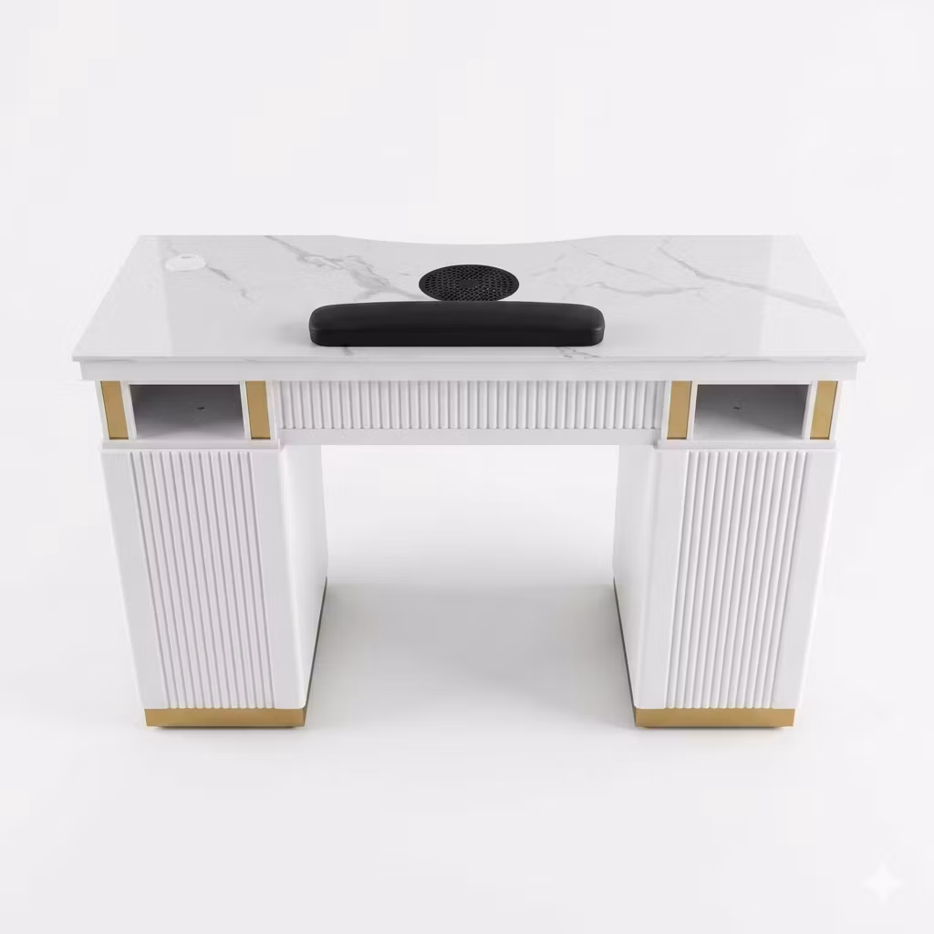 Nail Table T120 LED - White Gold