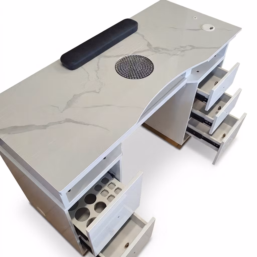 Nail Table T120 LED - White Gold