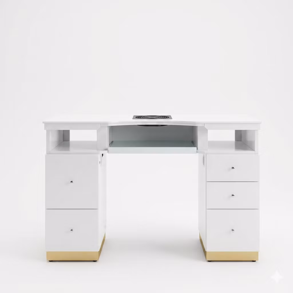 Nail Table T120 LED - White Gold