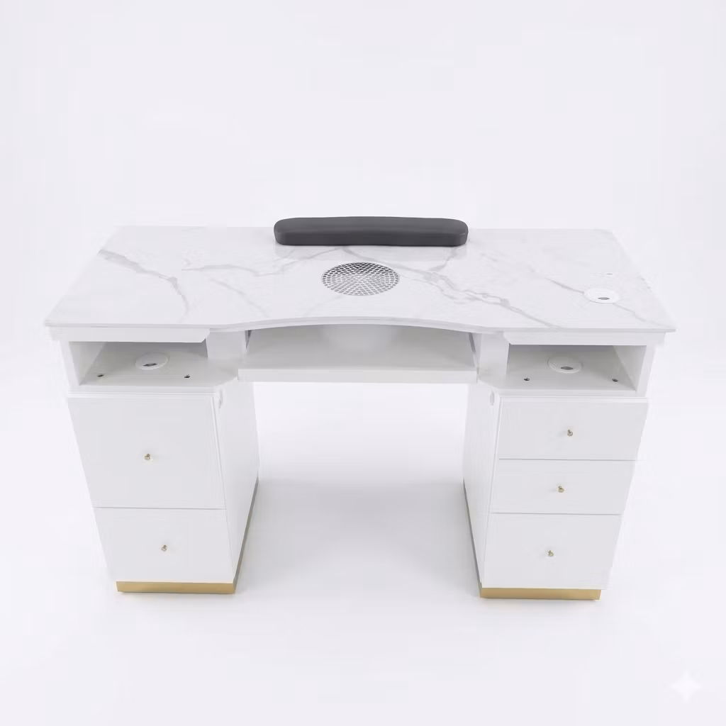 Nail Table T120 LED - White Gold