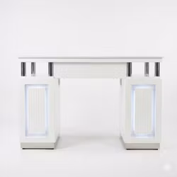 Nail Table DVD LED - White Silver