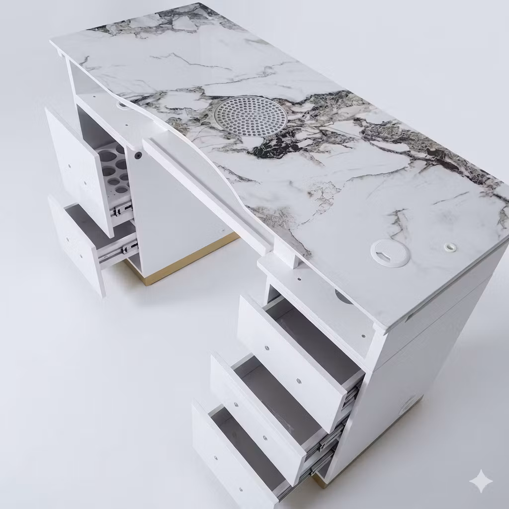 Nail Table PAD LED - White Gold