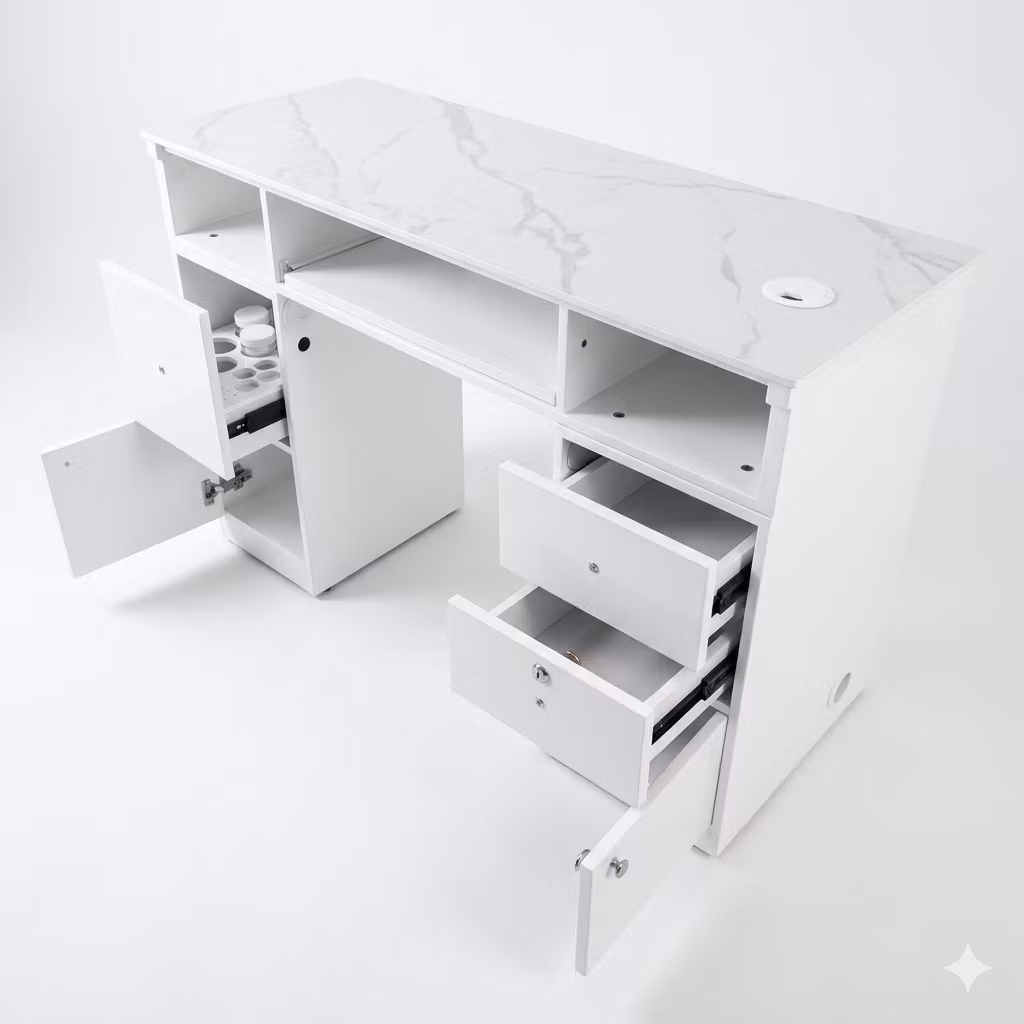 Nail Table VIPA LED 107 - White Gold