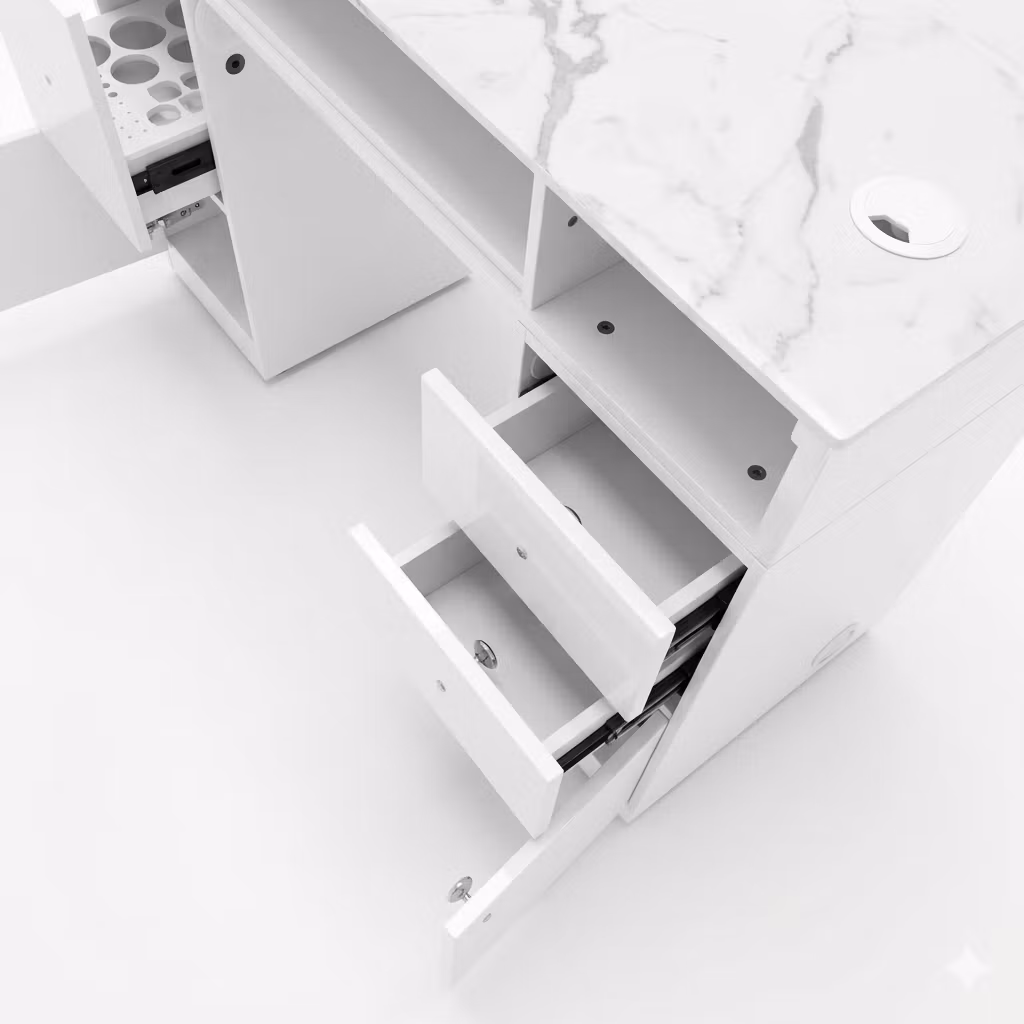 Nail Table VIPA LED 107 - White Gold