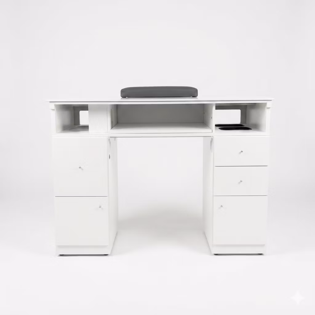 Nail Table PE LED 107 - White Silver
