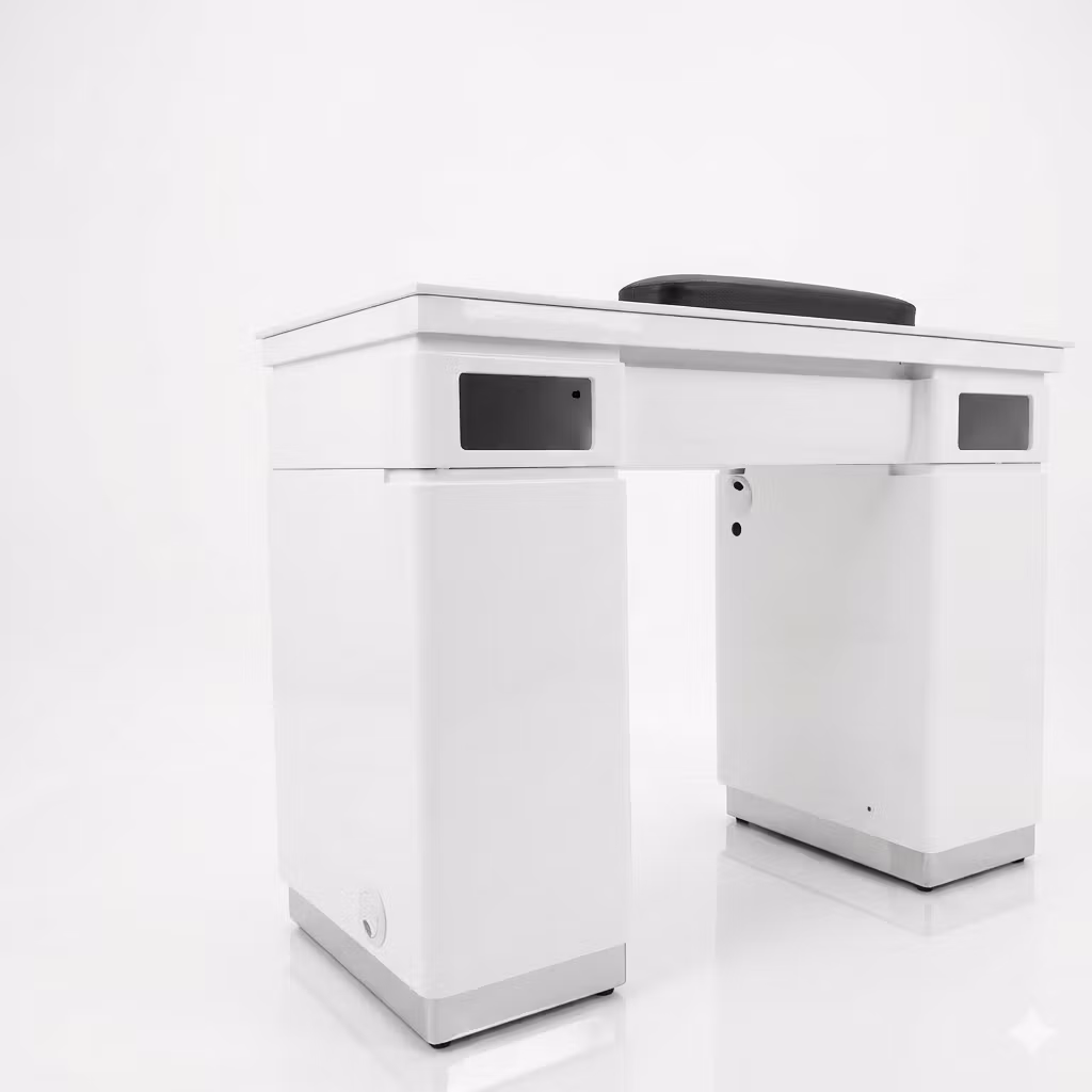 Nail Table PE LED 107 - White Silver