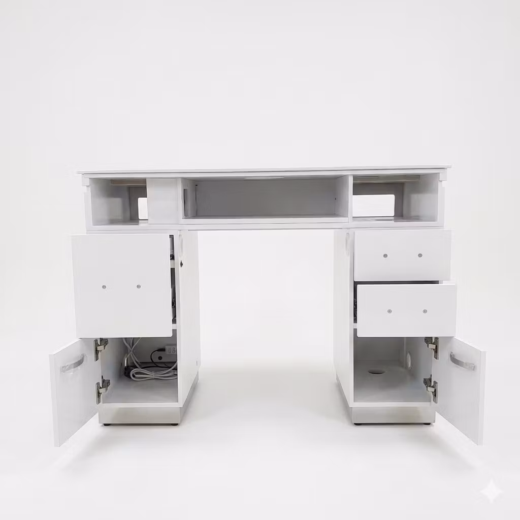 Nail Table PE LED 107 - White Silver