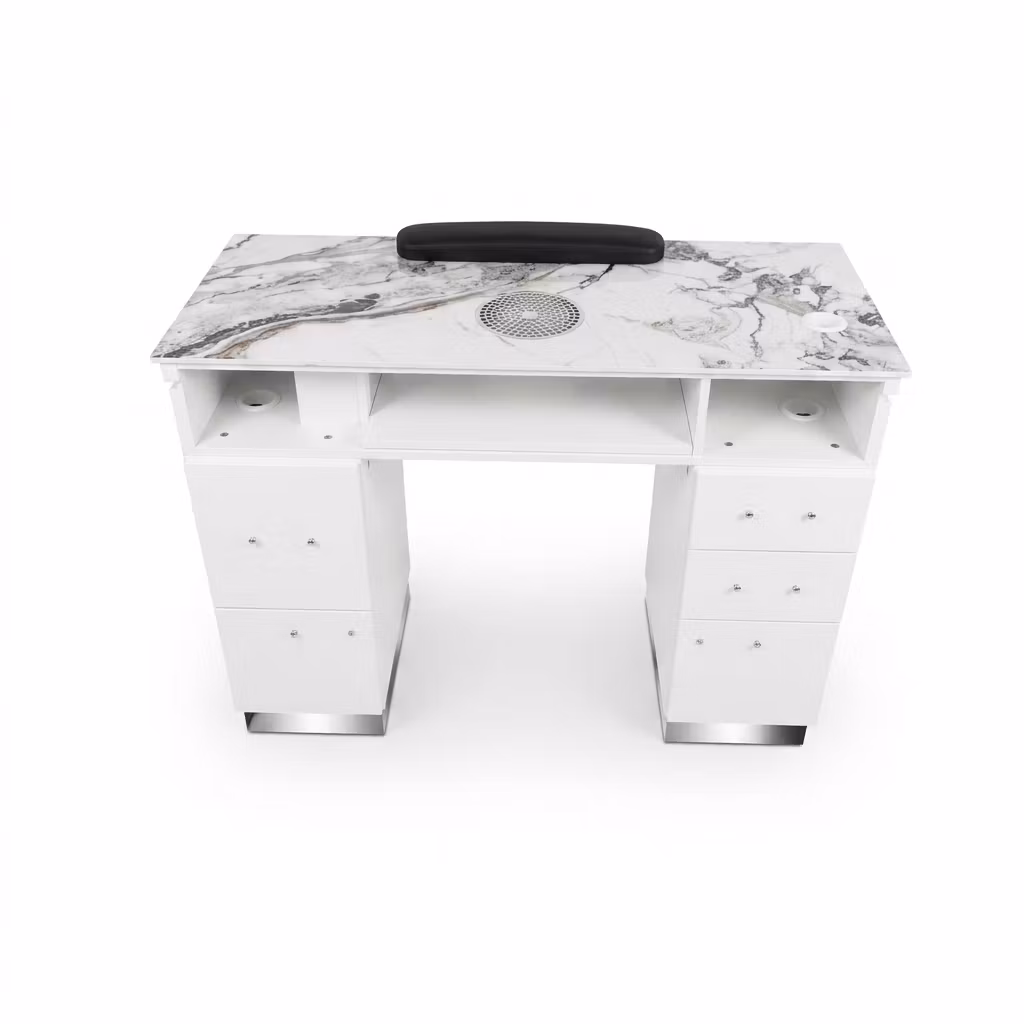 Nail Table PE LED 107 - White Silver