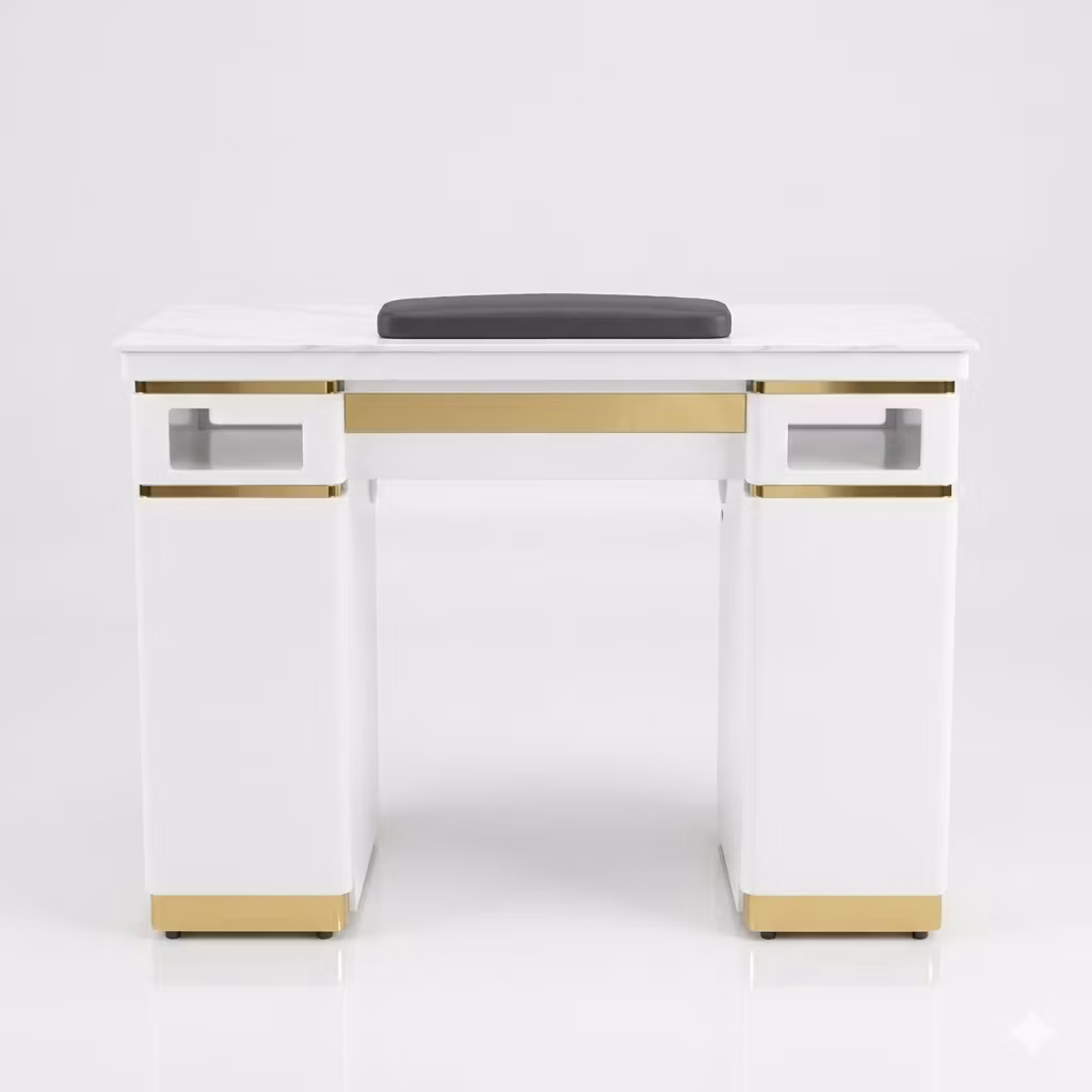 Nail Table PE LED 107 - White Gold