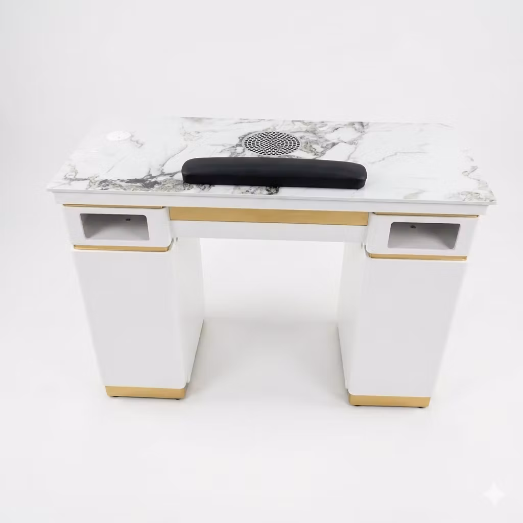 Nail Table PE LED 107 - White Gold