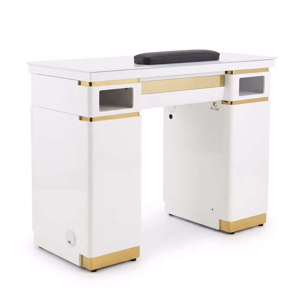 Nail Table PE LED 107 - White Gold