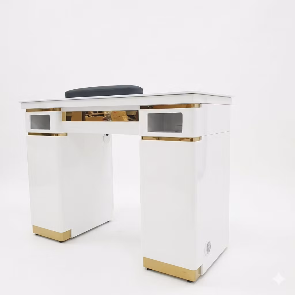 Nail Table PE LED 107 - White Gold