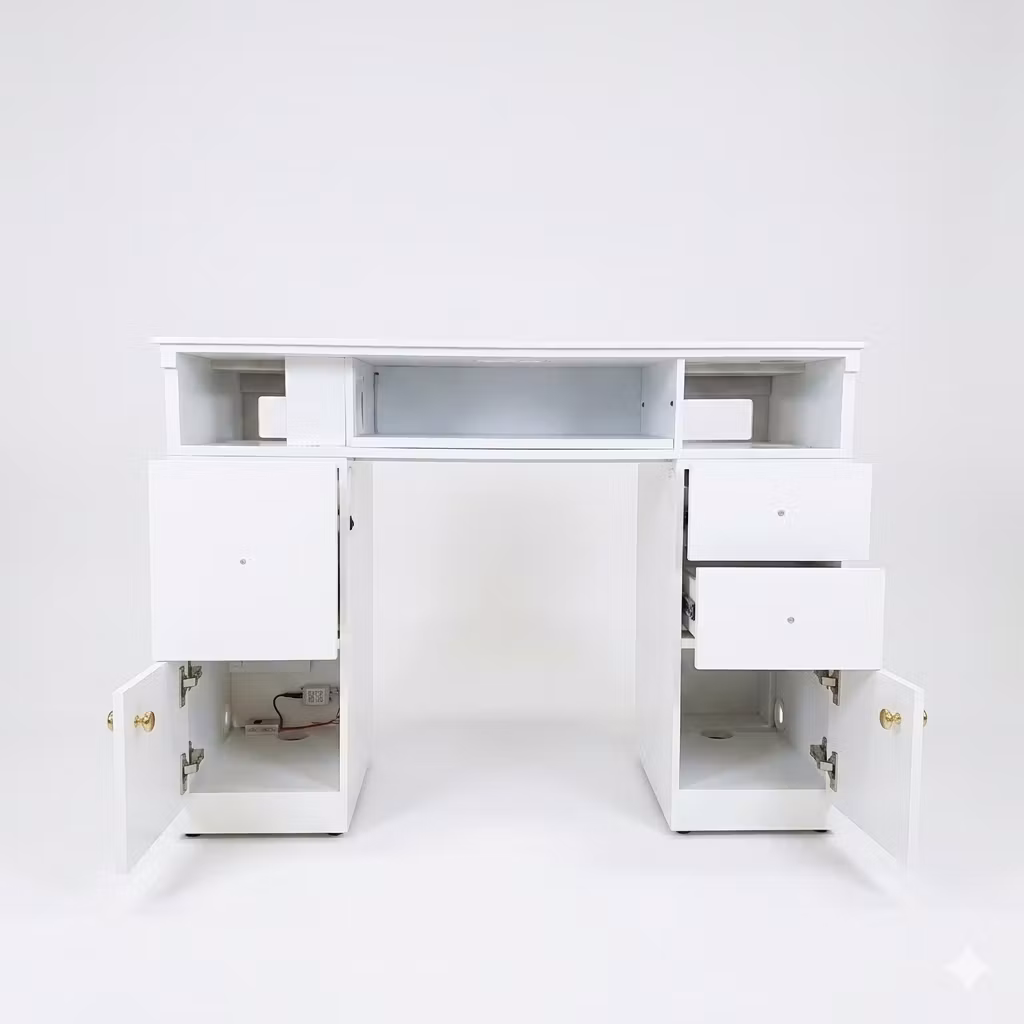 Nail Table PE LED 107 - White Gold