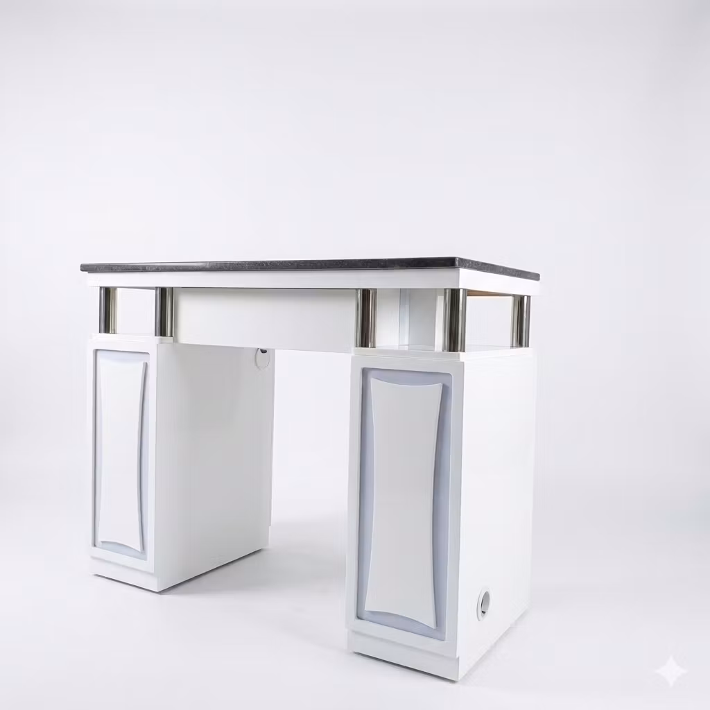 Nail Table DV1 LED 107 - White Black