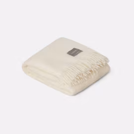 Mohair Blanket Reflection White