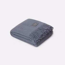 Mohair Blanket Pilaster Blue