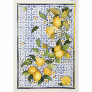 Nyhet! Linne Handduk Citronbufé