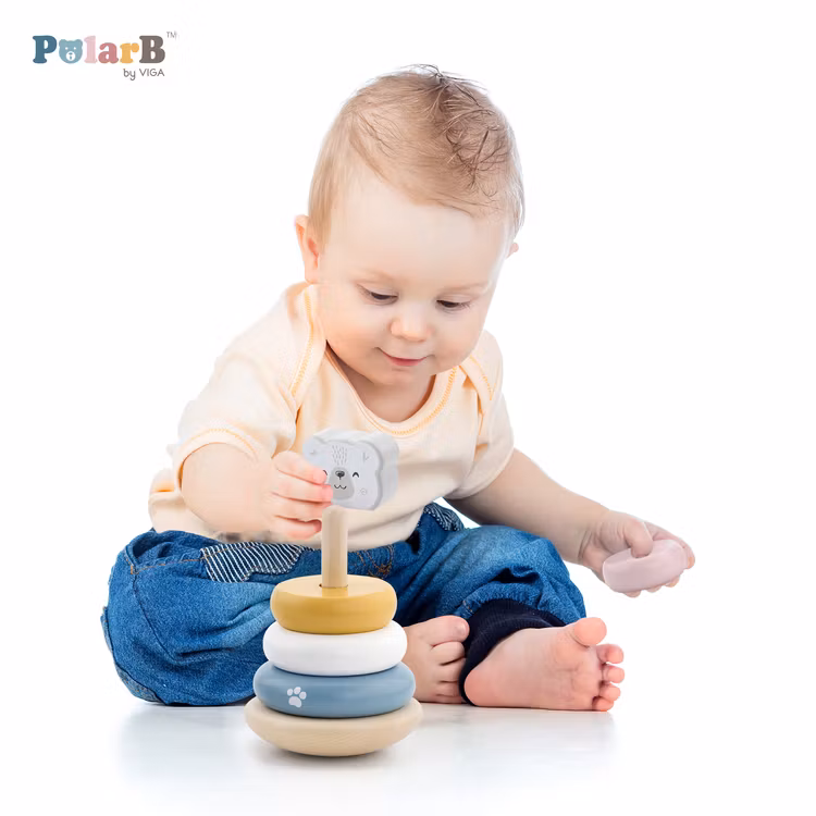 Stapelklossar trä björn - Trasig Förpackning