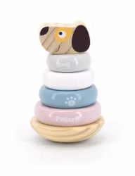Kopia Stapelklossar trä hund