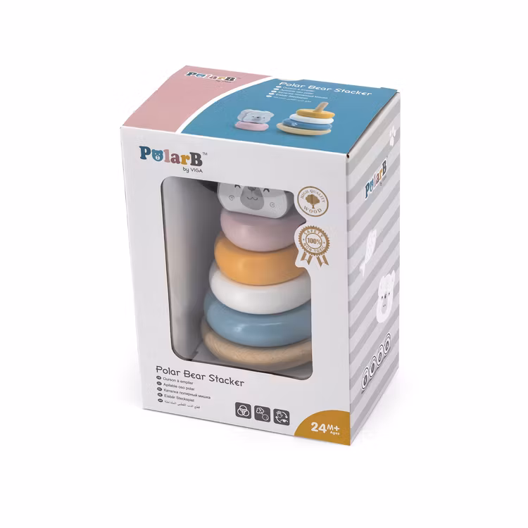 Stapelklossar trä björn