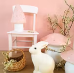 Svamplampa liten puderrosa