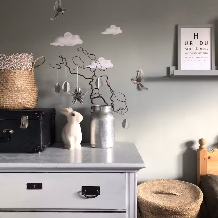 Klassisk kaninlampa - Vit