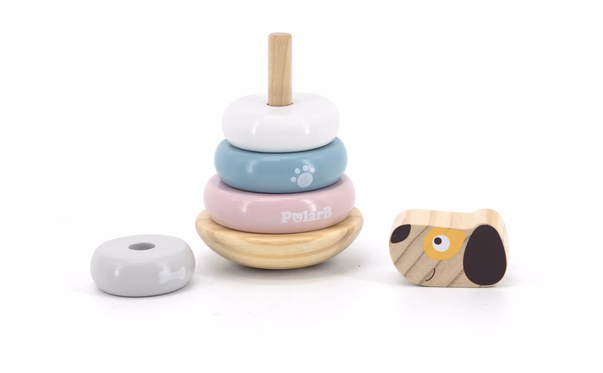 Stapelklossar trä hund