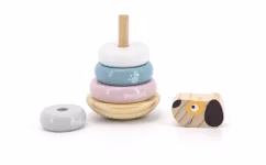 Stapelklossar trä hund