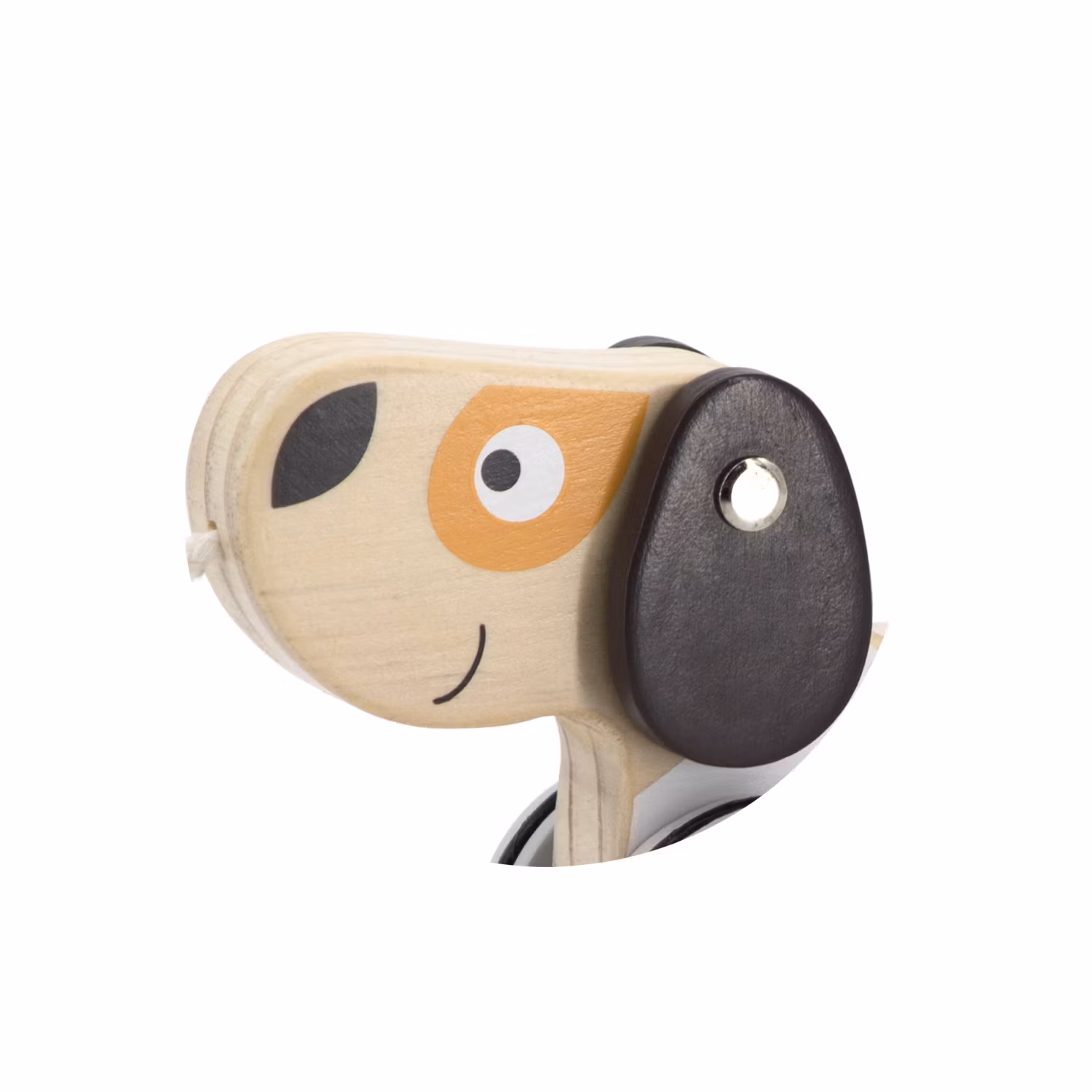 Dragleksak hund i trä