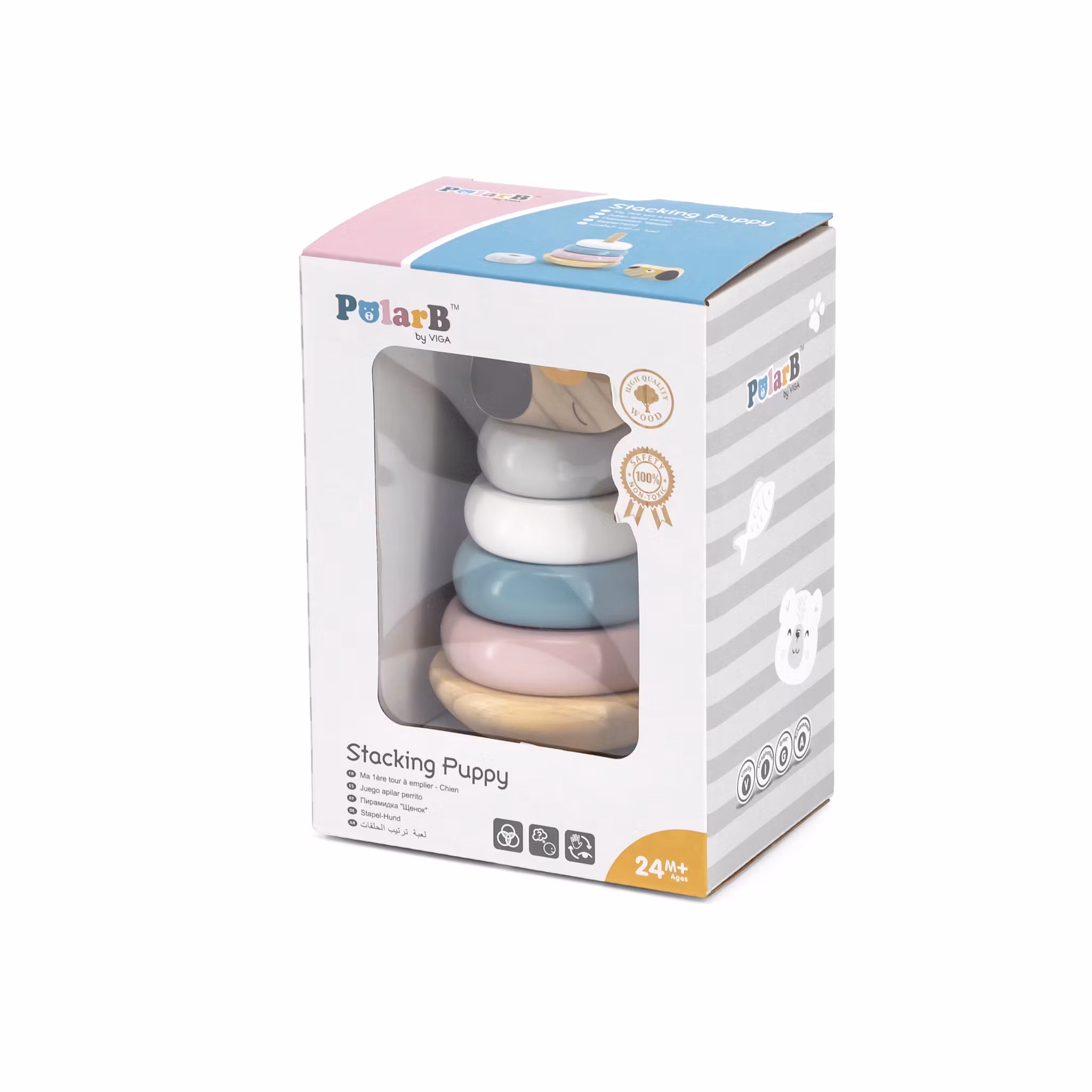 Stapelklossar trä hund