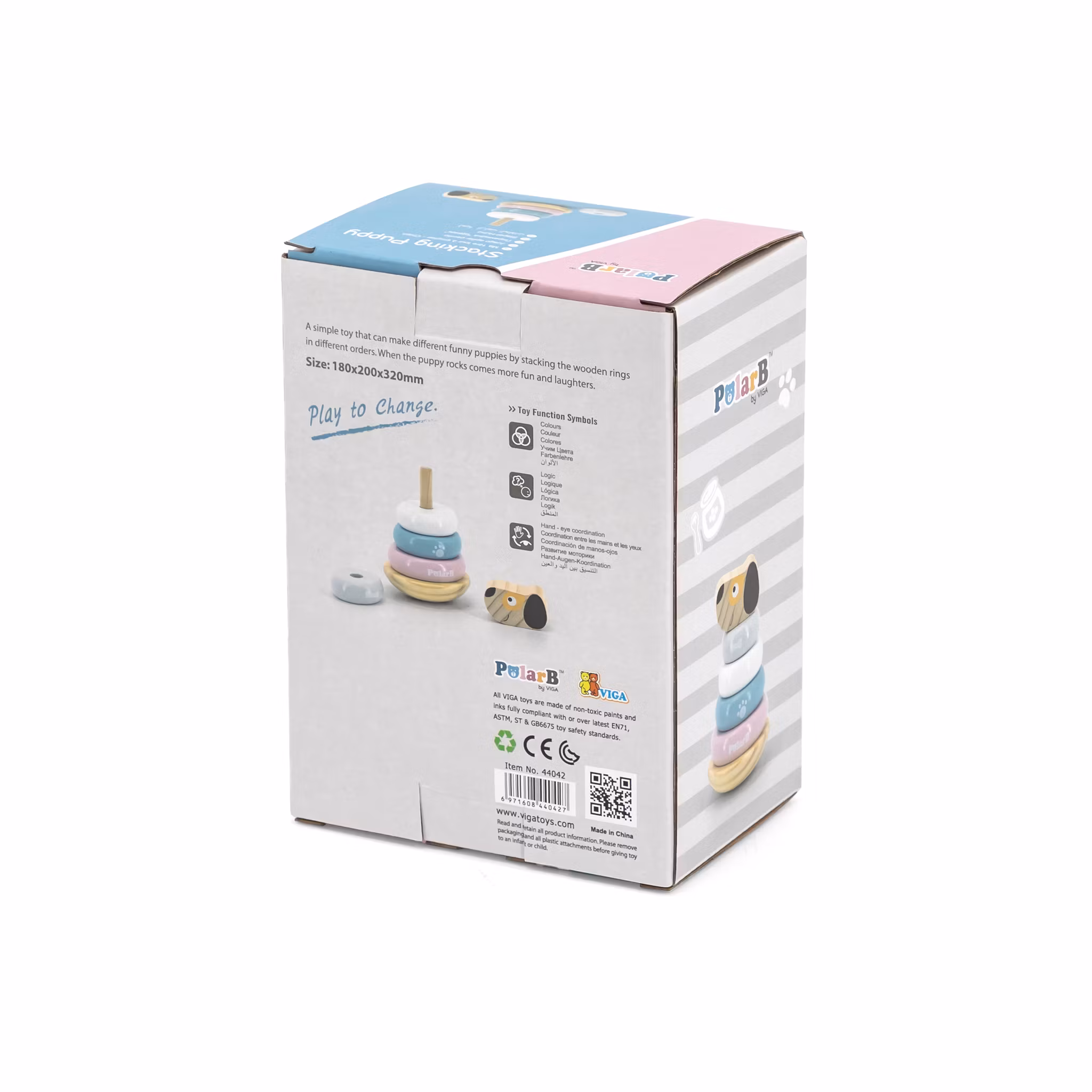 Stapelklossar trä hund